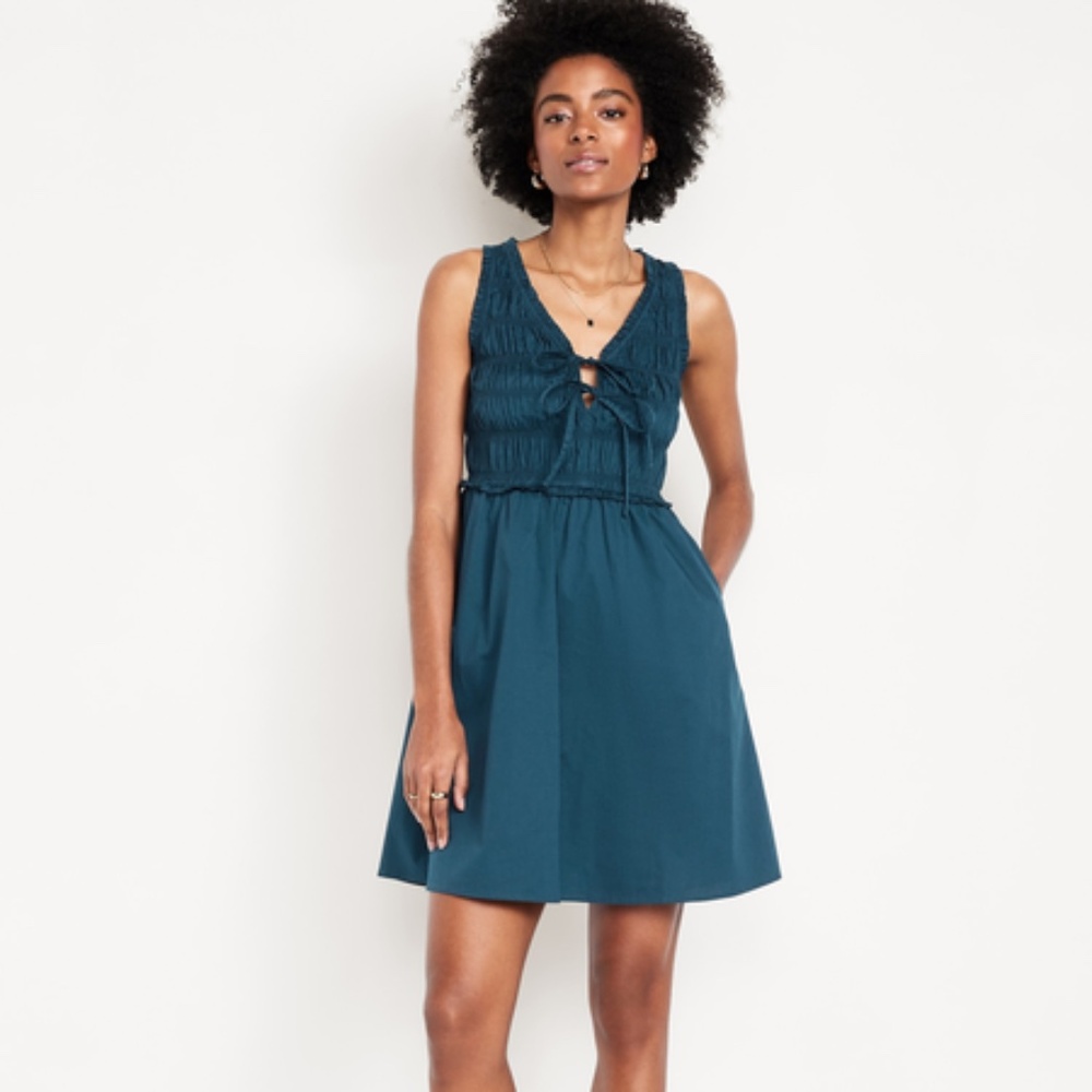 Old Navy Fit & Flare Smocked Bodice Mini Dress XXL Tall